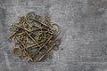 Pile of antique golden keys Royalty Free Stock Photo